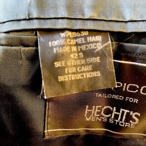 Evan Picone Black 100% Camel Hair 2 Button Sport Coat Men's Jacket 42S - Picture 5 of 5